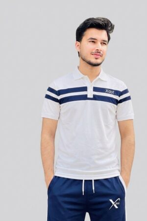 signature white & navy tracksuit